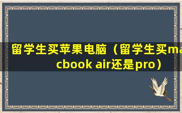 留学生买苹果电脑（留学生买macbook air还是pro）